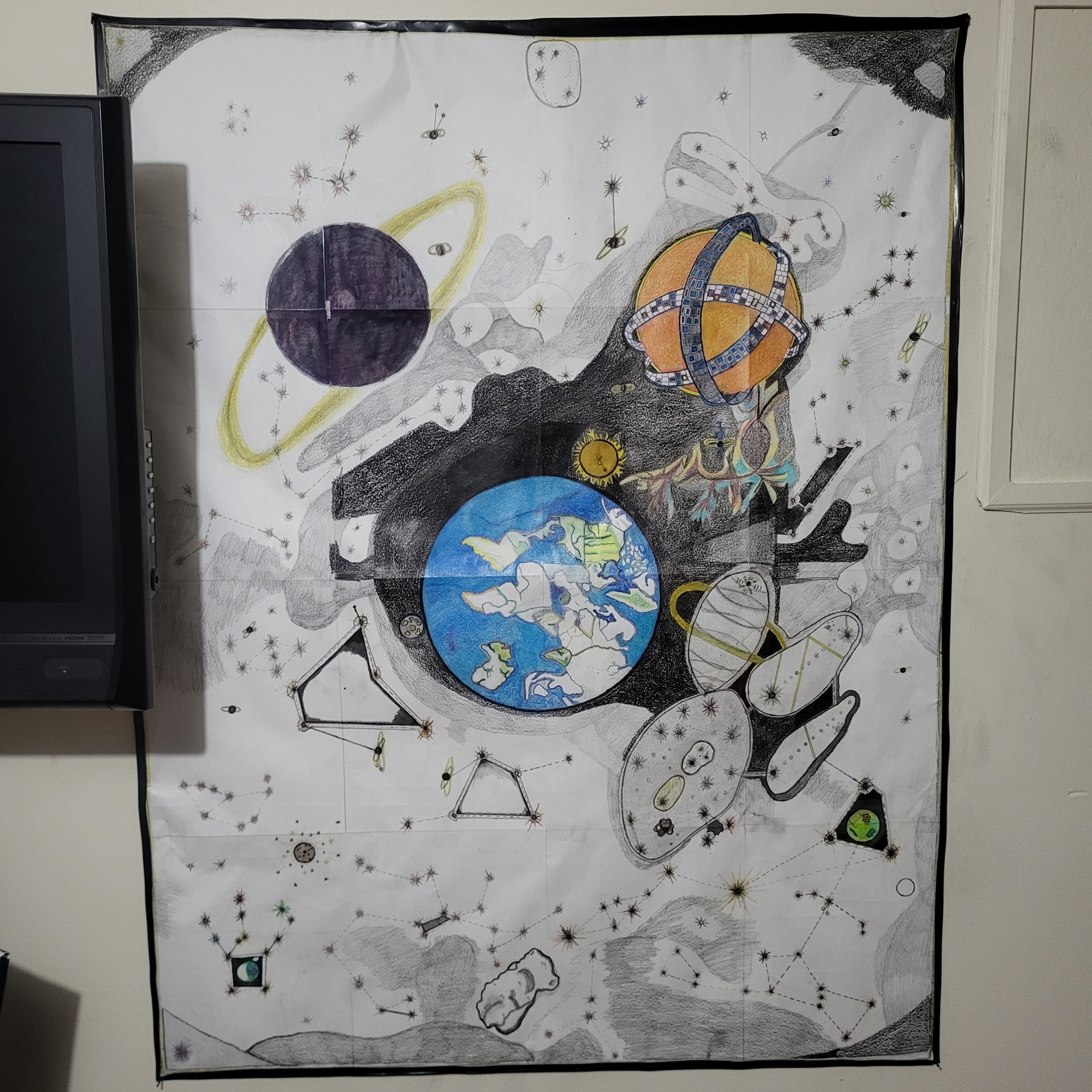 Universe Mesh hand-drawn intelligence map